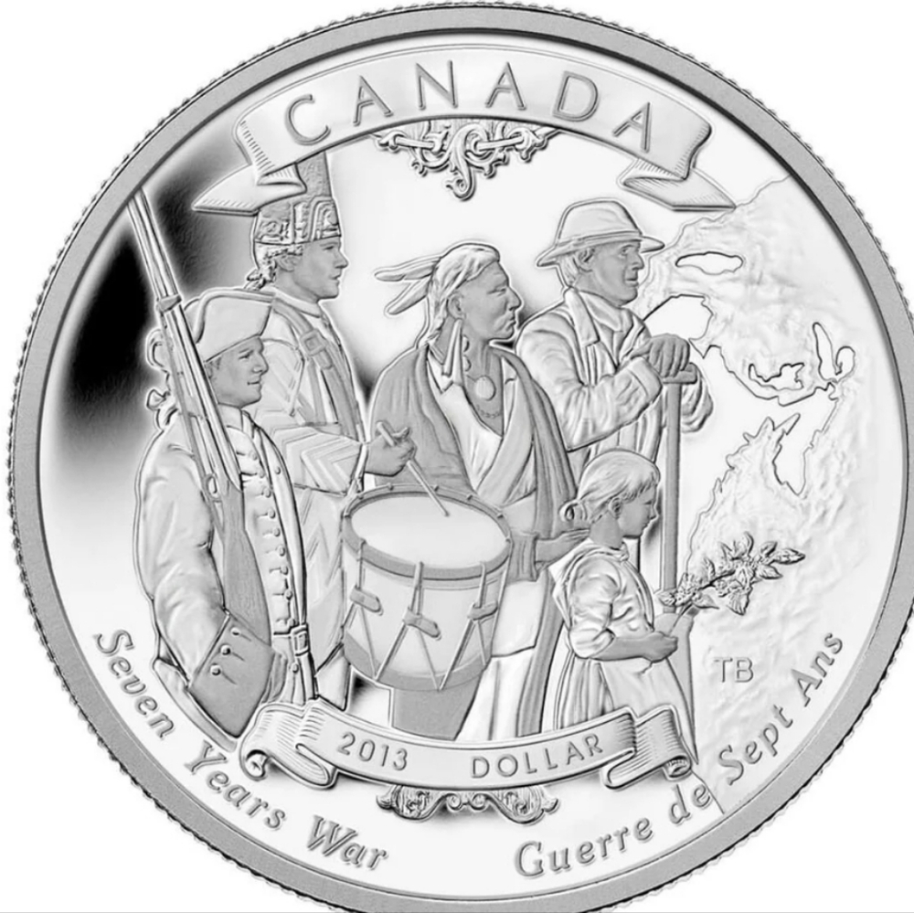 2013 RCM $1 End of the Seven Years War, 250th Anniversary - Pure Silver